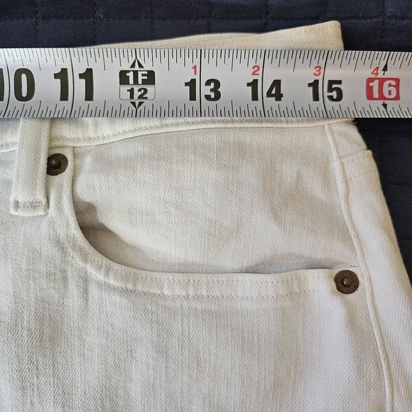 ​Polo Ralph Lauren White Denim Button Midi Skirt | Old Money Coastal Preppy 6 - Picture 5 of 8